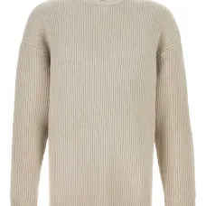 Шерстяной свитер в рубчик