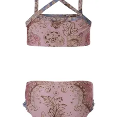 Комплект бикини с оборками и крест-накрест на спине Комплект бикини с оборками и крест-накрест на спине