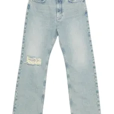 Джинсы с рваными вихревыми узорами