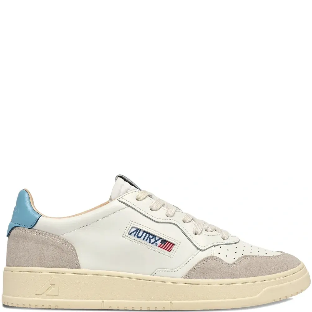 Кроссовки с кожаными вставками