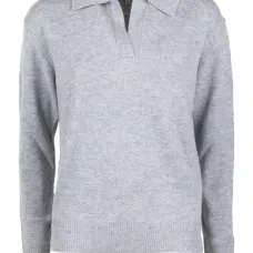 Свитер с воротником-поло