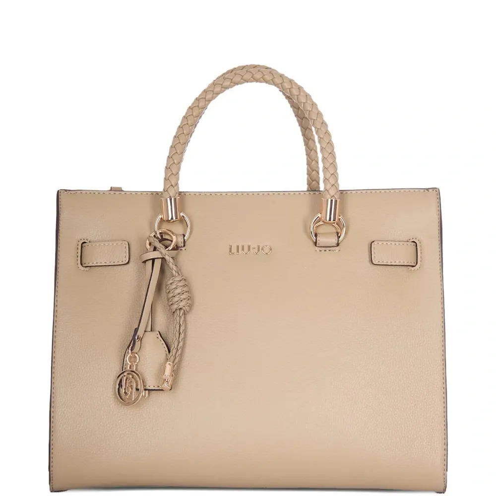 Сумка-тоут с плетёной ручкой