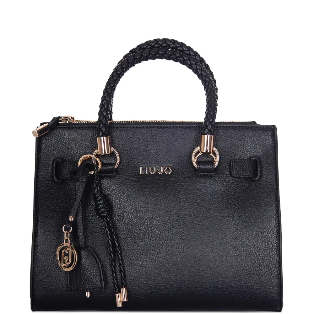 Сумка-тоут среднего размера с плетёной ручкой