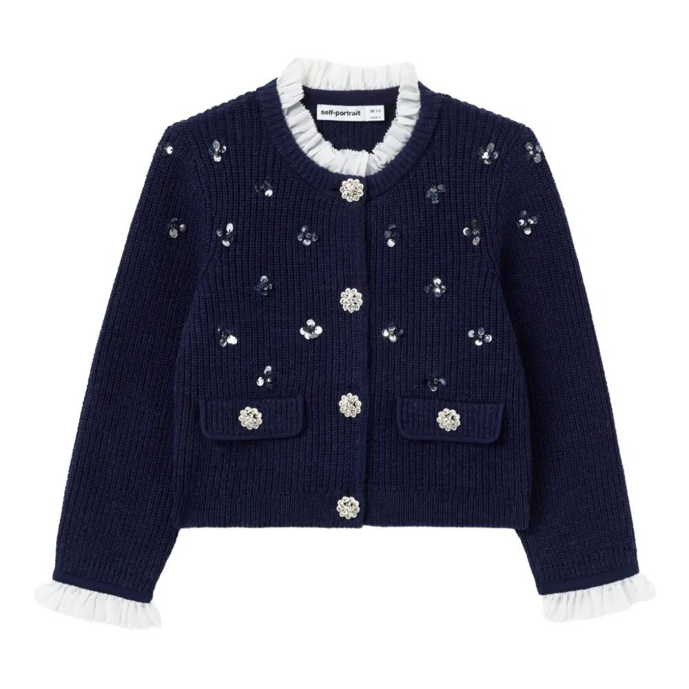 Кардиган с аппликацией из пайеток