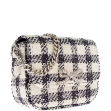 Клетчатая сумка через плечо с бантом