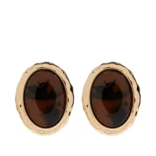 Серьги круглой формы из черепахового пластика