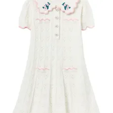 Ажурное платье с зубчатым краем Ажурное платье с зубчатым краем