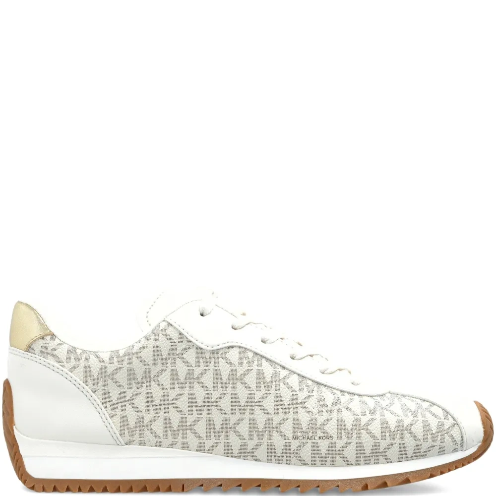 Кожаные низкие кеды на шнуровке с монограммой Rhodes