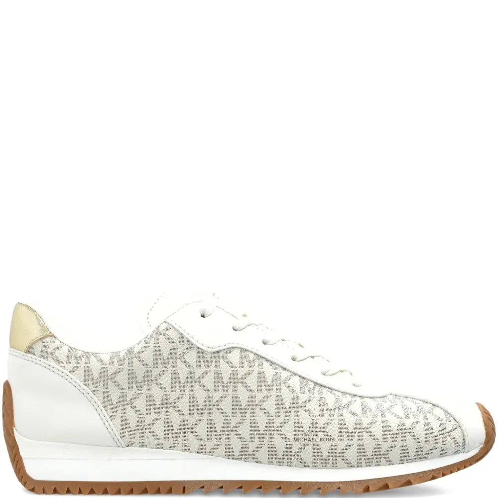 Кожаные низкие кеды на шнуровке с монограммой Rhodes