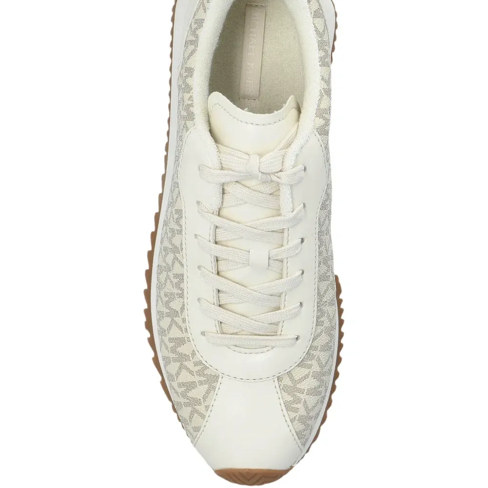 Кожаные низкие кеды на шнуровке с монограммой Rhodes