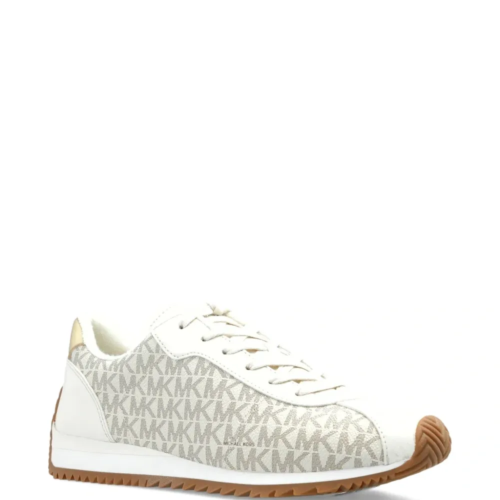 Кожаные низкие кеды на шнуровке с монограммой Rhodes