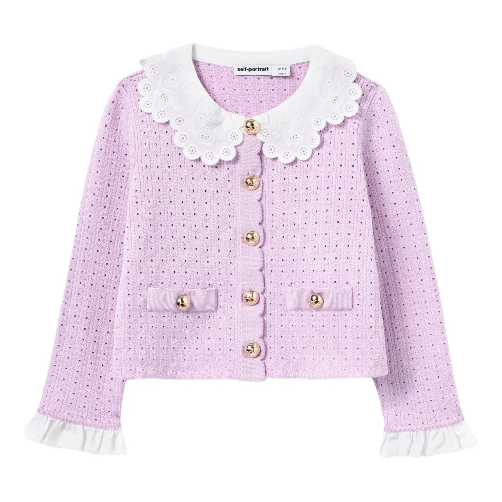 Кардиган с люверсами