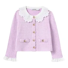 Кардиган с люверсами