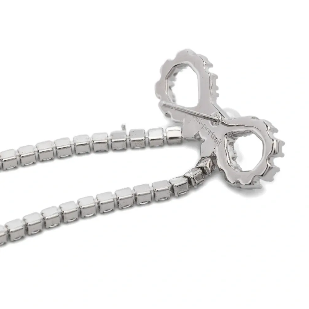 Серьги-подвески с кристаллами