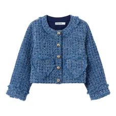 Жакет с бахромой и карманом в форме сердца