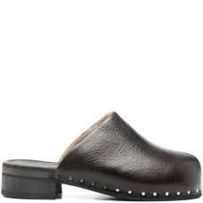 Мюли Naoto с ручной отделкой металлической строчкой