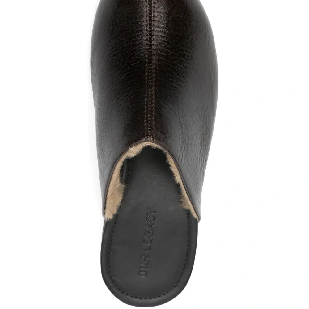 Мюли Naoto с ручной отделкой металлической строчкой