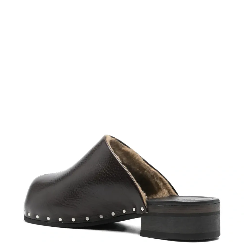 Мюли Naoto с ручной отделкой металлической строчкой