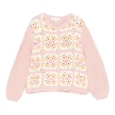 Свитер с вышивкой в виде цветов Свитер с вышивкой в виде цветов