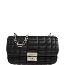 Большая стеганая кожаная сумка на плечо Tribeca