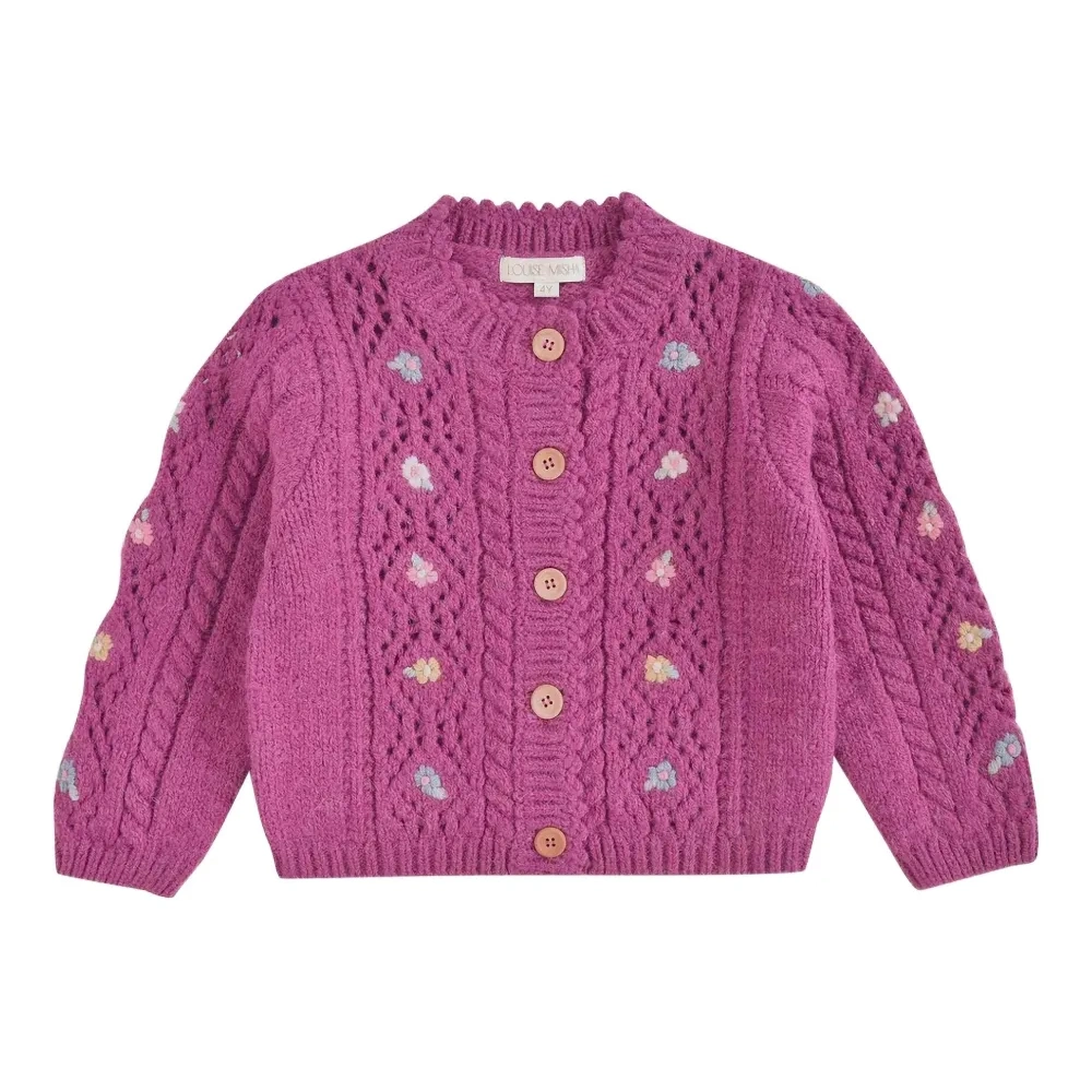 Кардиган Monlya с вышивкой в виде цветов и застежкой на пуговицы