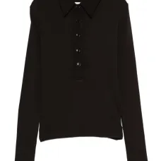 Трикотажное поло на пуговицах