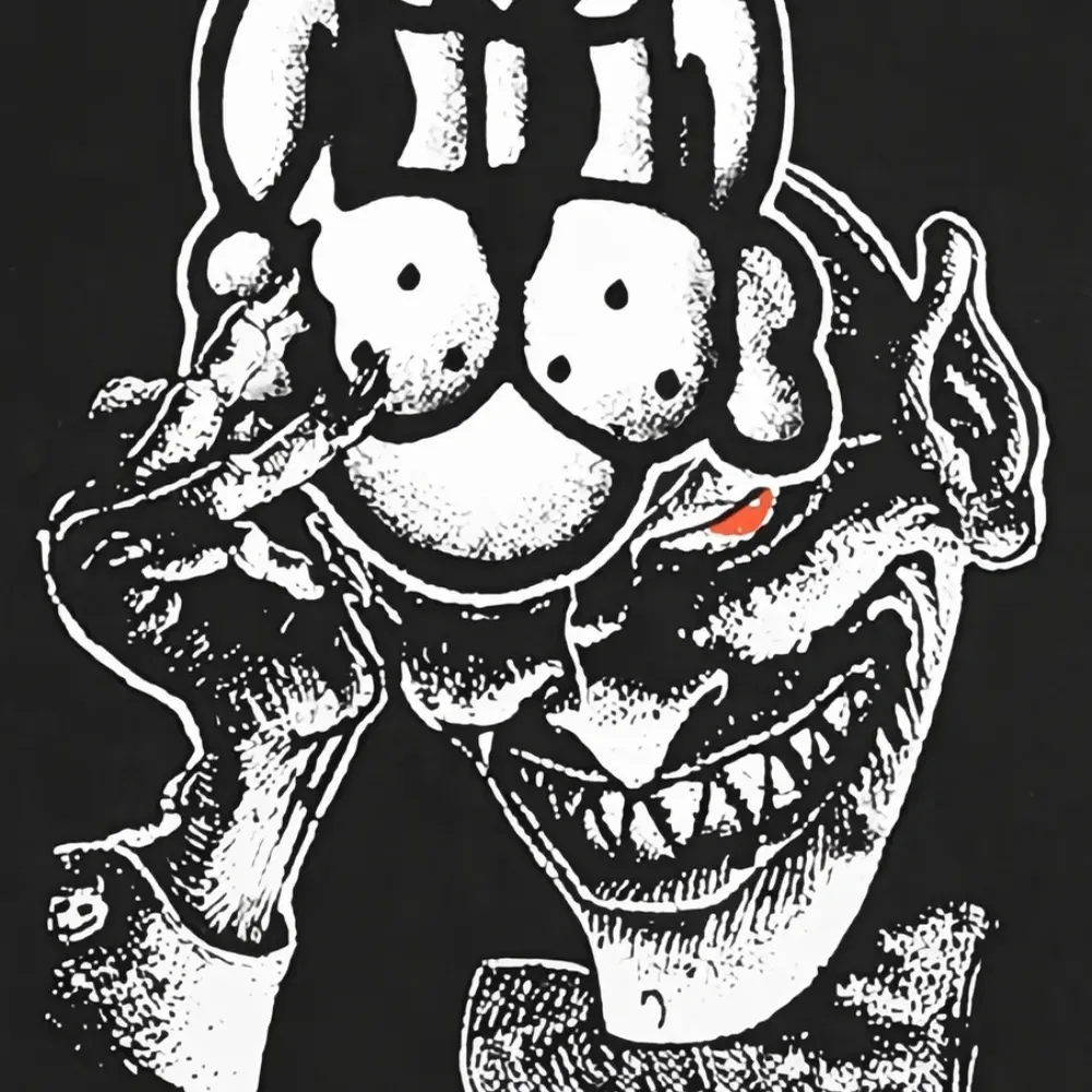 Лонгслив с принтом в виде маски