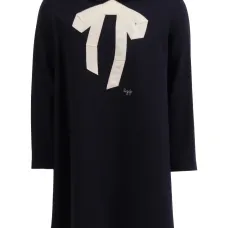 Платье с воротником и бантом Платье с воротником и бантом