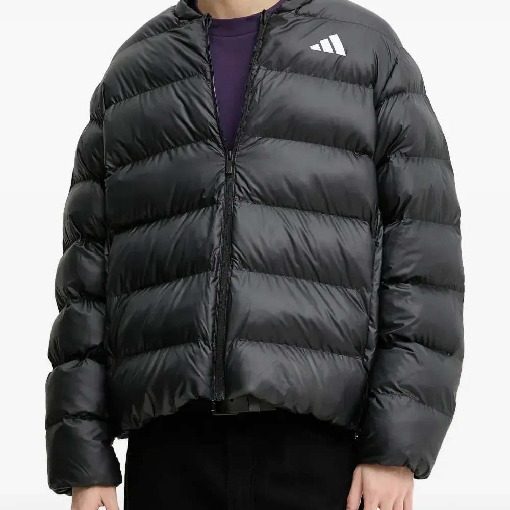 Стёганая куртка с принтом-логотипом