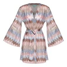 Платье Anna с зигзагообразным узором и поясом