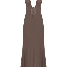 Макси-платье из сетки на завязках Макси-платье из сетки на завязках