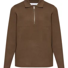 Поло с наполовину застегивающейся молнией