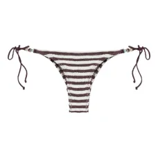 Бикини-плавки с бусинами на завязках