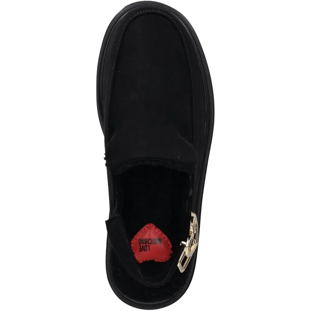 Мюли на платформе с пряжкой в форме сердца