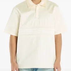 Поло с полосатыми деталями