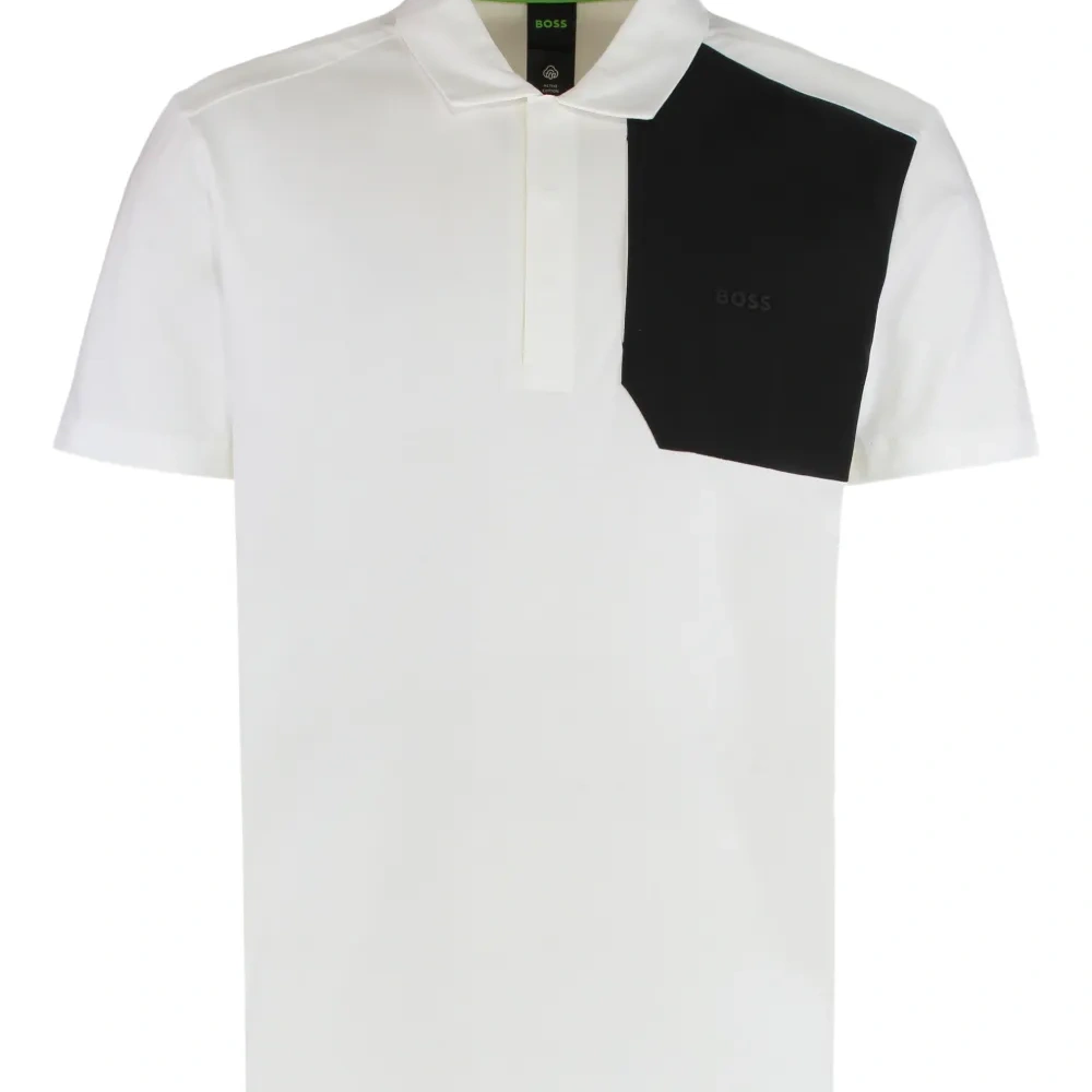 Поло с панельными вставками