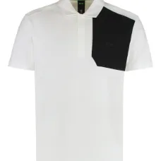 Поло с панельными вставками