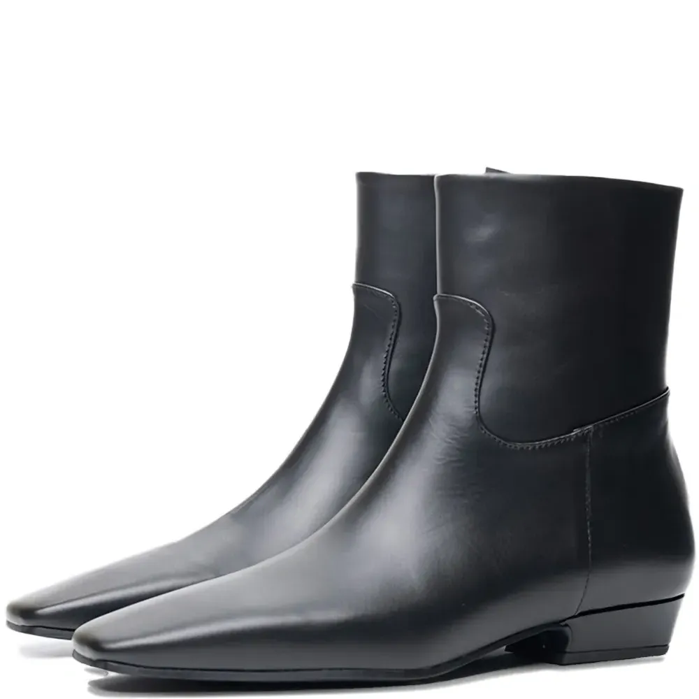 Ботинки с квадратным носком