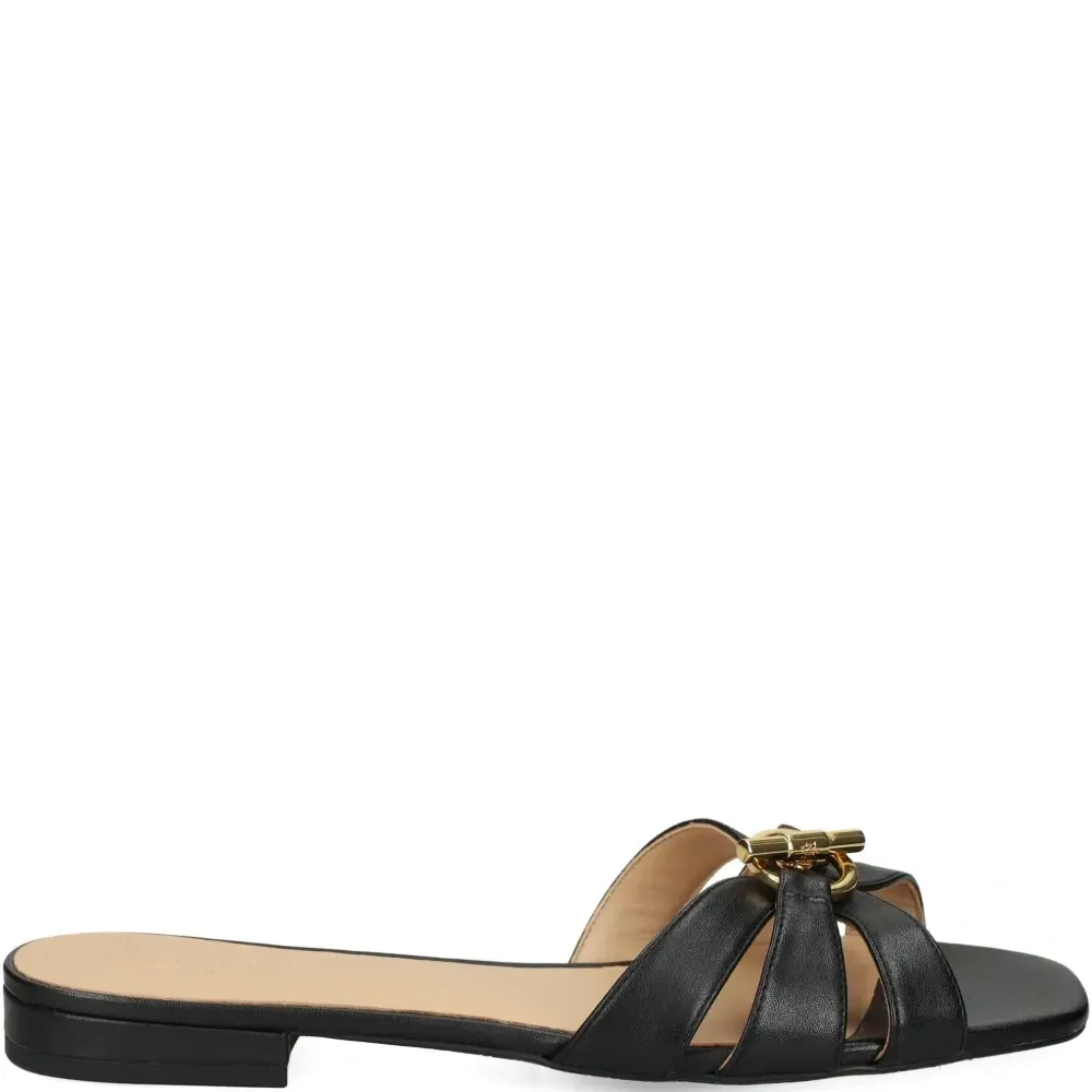 Кожаные сандалии с ремешком-пряжкой