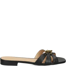 Кожаные сандалии с ремешком-пряжкой