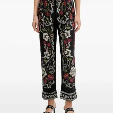 Брюки с цветочным принтом