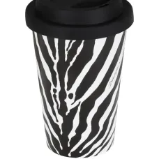 Керамическая дорожная кружка с принтом зебры Керамическая дорожная кружка с принтом зебры