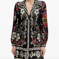 Мини-платье с цветами в стиле рококо