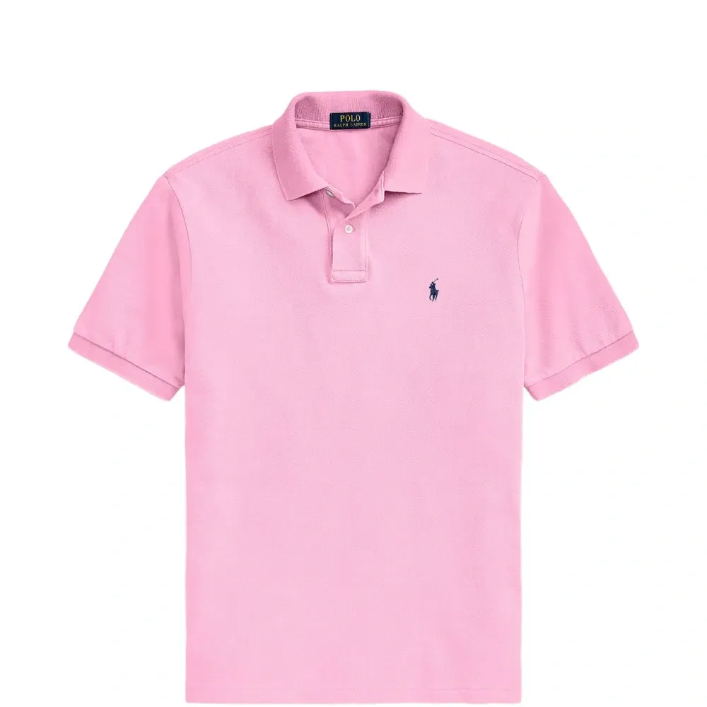 Поло с короткими рукавами и вышитым логотипом