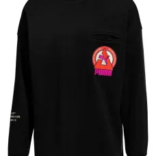 Свитшот с графическим принтом и круглым вырезом