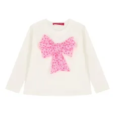 Футболка с длинными рукавами и бантом