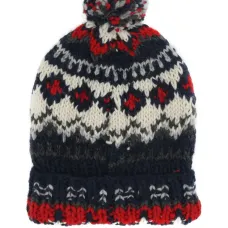 Вязаная шапка с помпоном и узором Fair Isle