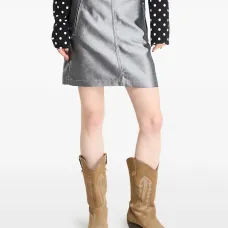 Джинсовая мини-юбка А-силуэта