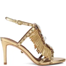 Сандалии с бахромой и украшениями