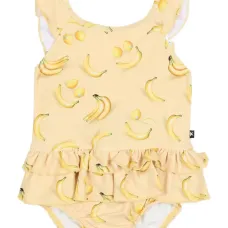 Купальник с воланами и принтом в виде фруктов